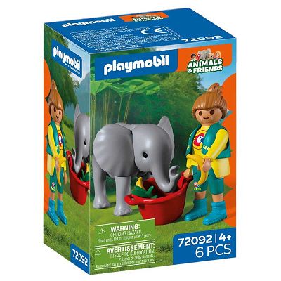 Playmobil Animals & Friends Zoo Słoniątko i opiekun w Zoo 72092