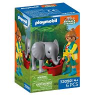 Playmobil Animals & Friends Zoo Słoniątko i opiekun w Zoo 72092