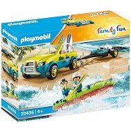 Playmobil - Auto z przyczepką na kanu 70436