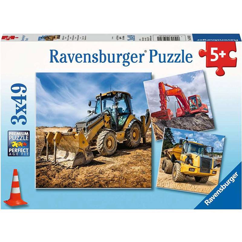 Pure get nervous Lyrical Ravensburger - Puzzle Maszyny budowlane 3 x 49 el. 050321