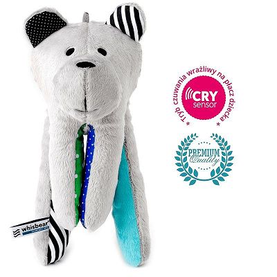 Whisbear Szumiący Miś sensoryczny z funkcją CRYsensor Turkus 95529