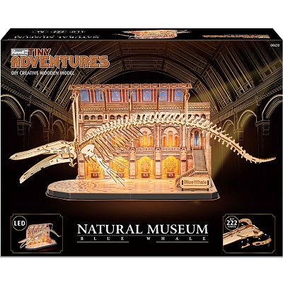 Revell Puzzle 3D Muzeum Naturalne Błękitny wieloryb z podświetleniem LED 222 el. 00620