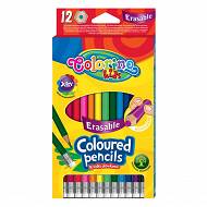 Colorino - Kredki ołówkowe heksagonalne wymazywalne 12 kolorów 87492