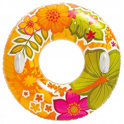 Intex - Koło plażowe z uchwytem kwiaty 97cm 58263
