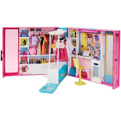 Barbie Wymarzona szafa na ubranka + 5 ubranek GPM43