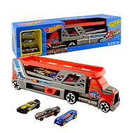 Hot Wheels - Mega transporter Laweta z wyrzutnią + 3 autka CDJ19