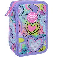 CoolPack - Jumper 3 Piórnik potrójny z wyposażeniem Pastel Heart F067832