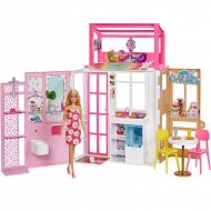 Barbie Kompaktowy Domek z lalką Barbie HCD48