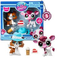 Littlest Pet Shop 3 seria 2-pak Krowa #150 i Collie #151 00625 00623