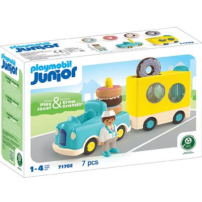 Playmobil Junior Szalony Donut Truck z funkcją układania i sortowania 71702