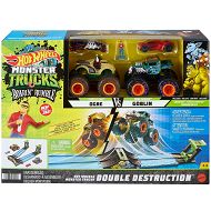 Hot Wheels Monster Trucks - Zestaw Podwójna Demolka z Steer Clear Ogre i Bone Shaker Goblin HCJ77