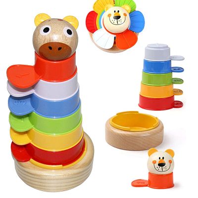 Playme Piramidka Kolorowe kubeczki 150170