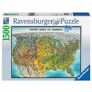 Ravensburger - Puzzle Mapa USA 1500 elem. 163137