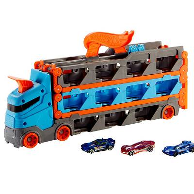 Hot Wheels City - Transporter i Mega Wyścig 2w1 GVG37