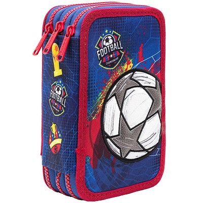 CoolPack - Jumper 3 Piórnik potrójny z wyposażeniem Football F067652